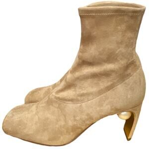 Nicholas Kirkwood Maeva Brown Suede Ankle Boots, IT38/US8